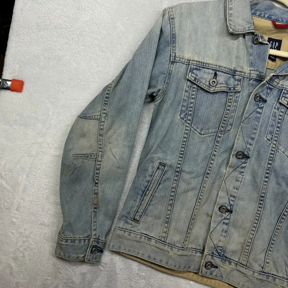 Vintage Gap Kids Trucker Jacket Blue‎ Denim Pockets Classic Y2K - 2XL (14-16)
